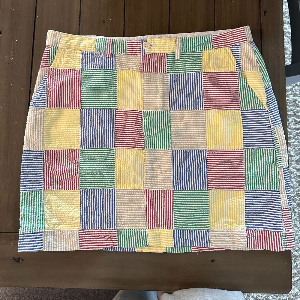 Ralph Lauren Sport seersucker patchwork mini skirt size 6